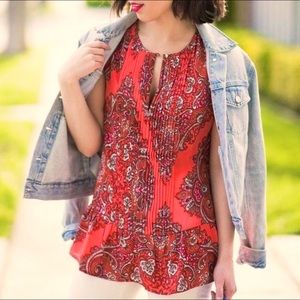 Banana Republic Sleeveless Paisley Top